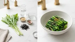 茹でて和えるだけ:水菜と塩昆布のさっぱりおひたし(あと一品に便利)