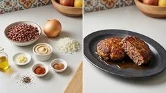 茹で小豆で作る、やさしい小豆ハンバーグ—肉なしでも満足の香ばし焼き