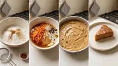 米粉でしっとり、グルテンフリーにんじんケーキ:混ぜて焼くだけのやさしいスパイス香