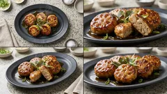 スプーンで落とすだけ。れんこん×オートミール団子の甘辛だれ揚げ焼き