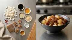 下ゆでなしで味しみ:角切り大根とちぎりこんにゃくの甘辛時短煮(作り置きOK)
