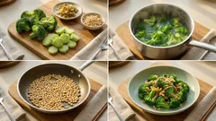 あと一品に便利：ブロッコリーのザーサイ松の実和えは“さっと茹で”でシャキッと仕上がる