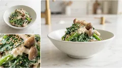 小松菜としめじの白和え—水切りさえ押さえれば、まろやかに決まる副菜レシピ