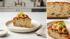 米粉でもっちり、黒糖でコク深く:混ぜて焼くだけの簡単バナナケーキ