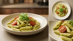 生クリームなしで濃厚。アボカド×カシューナッツのクリームペンネ、色よく仕上げるコツ