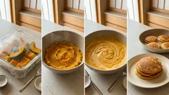 ホットケーキミックスでふんわり、かぼちゃのパンケーキ——レンジ下ごしらえで手軽に