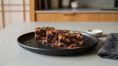 オーブン不要、混ぜて冷やすだけ:メープル香る焼かないブラウニー