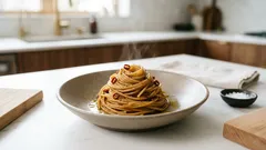 火を使わないのに濃厚。レンジで作る「味噌ペペロンチーノ」1人分