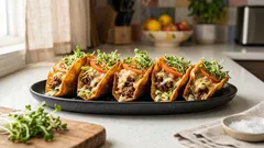 春巻きの皮でカリッと！ビッグマック風タコスの簡単レシピ