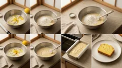 混ぜて焼くだけ。おから×米粉のレモンパウンドケーキが、しっとり軽い