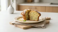 米粉でふんわりもちっと:チアシードレモンマフィンの混ぜて焼くだけレシピ