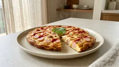 フライパン1つでおやつ完成：卵とギョニソのふんわりピザ（オーブン不要）