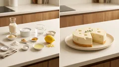 焼かずに冷やすだけ:豆乳×ココナッツの「穴あきチーズ風」レアケーキ(寒天で失敗しにくい)