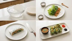 切って巻くだけで満足感。ザクザク食感が楽しい「グラノーラ生春巻き」