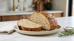 オートミール100%で焼く手作りパン:豆乳×炭酸水でふんわり、香ばしく仕上げる簡単レシピ