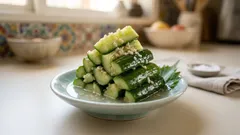 袋でもむだけで味しみ—きゅうりの塩麹浅漬け（酢入り・1時間で食べ頃）