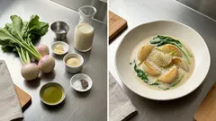 かぶがとろっと甘い、豆乳でまろやか「かぶの豆乳スープ煮」鍋ひとつで簡単