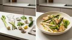 春のウドが主役:焼き野菜とレモン塩麹ドレッシングのさっぱりサラダ