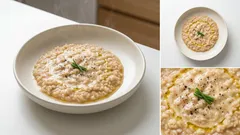 レンジ3分で濃厚やさしい「味噌リゾット」—ご飯と牛乳で手軽に