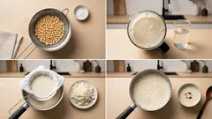 大豆と水だけで作る手作り豆乳|焦げつきを抑える「先にこす」簡単レシピ&生おから活用